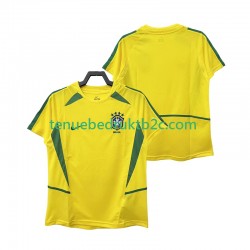 Thuisshirt Retro Brazilië Mannen 2002 S-S