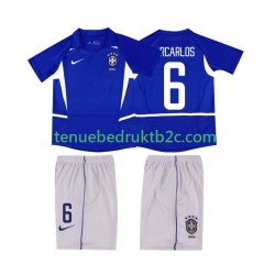 Uitshirt Retro Brazilië Roberto Carlos 6 Voetbalteneu Kinderen 2002 S-S