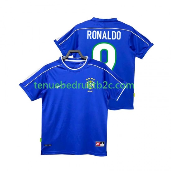 Uitshirt Retro Brazilië Ronaldo 9 Mannen 1998 S-S