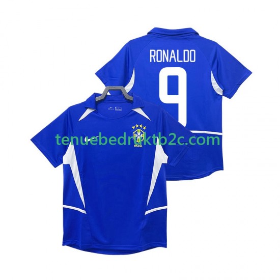 Uitshirt Retro Brazilië Ronaldo 9 Mannen 2002 S-S