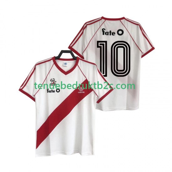 Thuisshirt Retro CA River Plate 10 1986 Mannen S-S