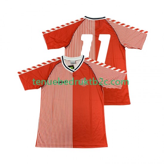 Thuisshirt Retro Denemarken 11 1986 Mannen S-S