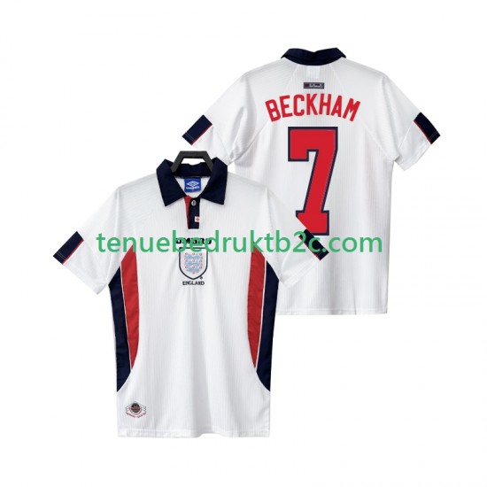 Thuisshirt Retro Engeland BECKHAM 7 Mannen 1998 S-S