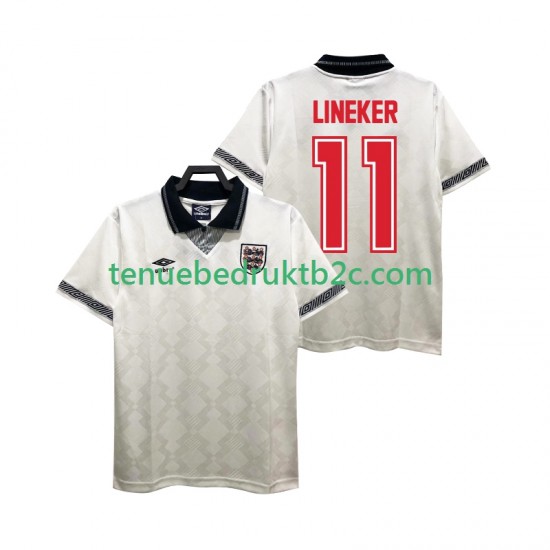 Thuisshirt Retro Engeland LINEKER 11 1990 Mannen S-S