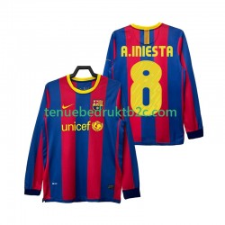 Thuisshirt Retro FC Barcelona A INIESTA 8 Mannen 2011 2010 L-S