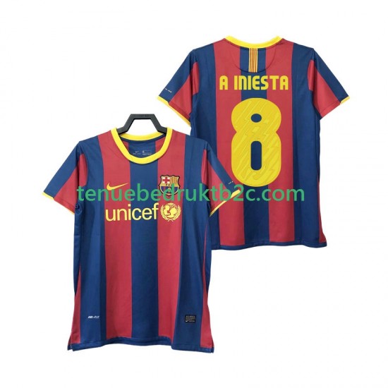 Thuisshirt Retro FC Barcelona A INIESTA 8 Mannen 2011 2010 S-S