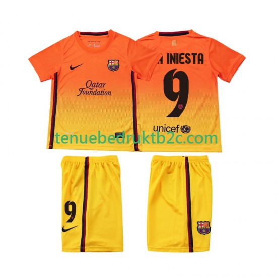 Uitshirt Retro FC Barcelona A INIESTA 9 2012 2013 Voetbalteneu Kinderen S-S