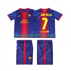 Thuisshirt Retro FC Barcelona DAUID VILLA 7 2012 2013 Voetbalteneu Kinderen S-S