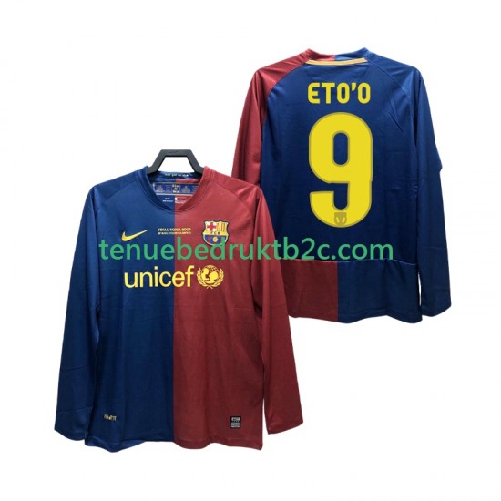 Thuisshirt Retro FC Barcelona ETO O 9 Champions League 2009 Mannen 2008 L-S