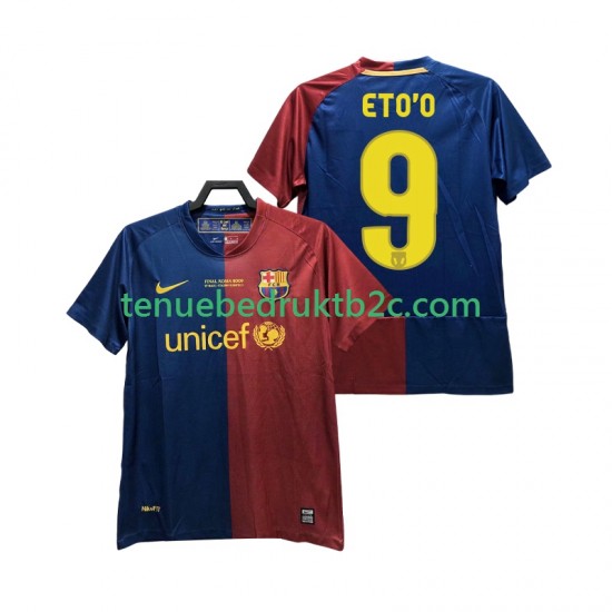 Thuisshirt Retro FC Barcelona ETO O 9 Champions League 2009 Mannen 2008 S-S