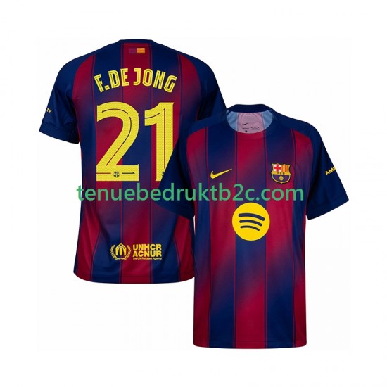 Thuisshirt FC Barcelona Frenkie de Jong 21 Champions League Mannen 2025-26 S-S