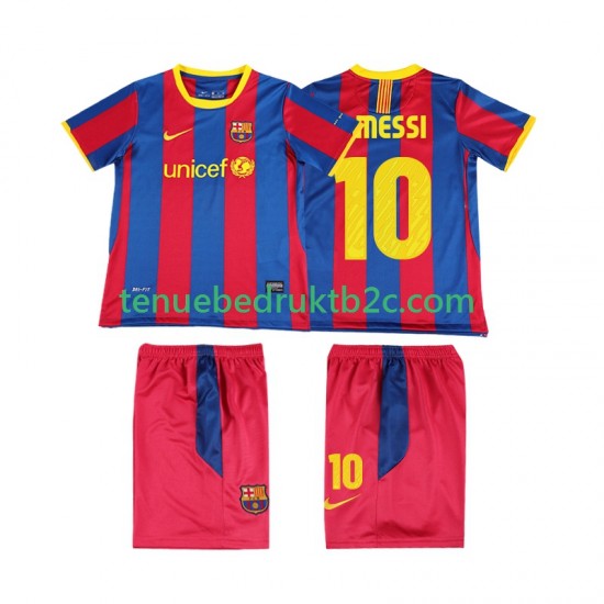 Thuisshirt Retro FC Barcelona Lionel Messi 10 Voetbalteneu Kinderen 2011 2010 S-S