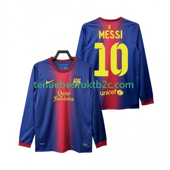 Thuisshirt Retro FC Barcelona Lionel Messi 10 2012 2013 Mannen L-S