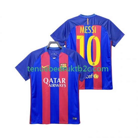 Thuisshirt Retro FC Barcelona Lionel Messi 10 2016 2017 Mannen S-S