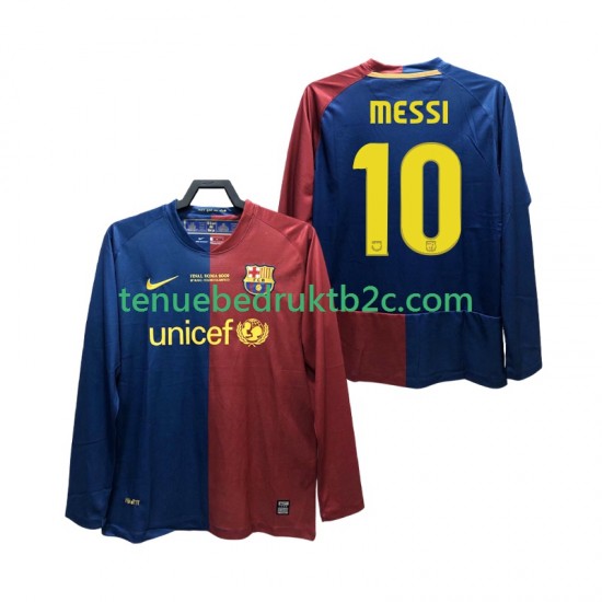 Thuisshirt Retro FC Barcelona Lionel Messi 10 Champions League 2009 Mannen 2008 L-S