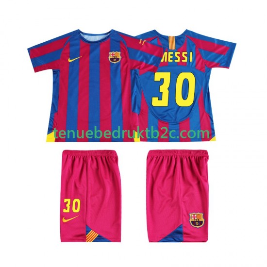 Thuisshirt Retro FC Barcelona Lionel Messi 30 Champions League 2005 Voetbalteneu Kinderen 2006 S-S