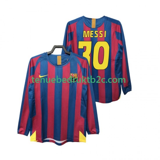 Thuisshirt Retro FC Barcelona Lionel Messi 30 2005 Mannen 2006 L-S