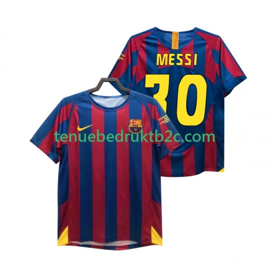 Thuisshirt Retro FC Barcelona Lionel Messi 30 Champions League 2005 Mannen 2006 S-S