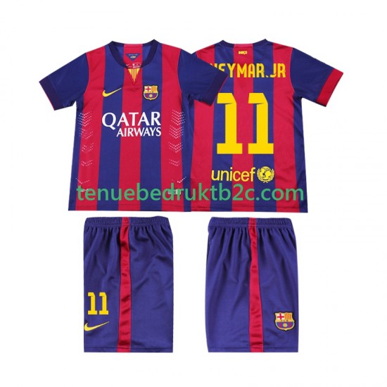 Thuisshirt Retro FC Barcelona Neymar JR 11 2014 2015 Voetbalteneu Kinderen S-S
