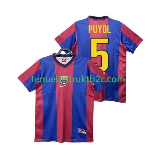 Thuisshirt Retro FC Barcelona PUYOL 5 Mannen 1998 1999 S-S