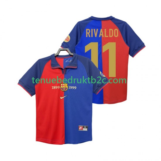 Thuisshirt Retro FC Barcelona RIVALDO 11 1990 2000 Mannen S-S