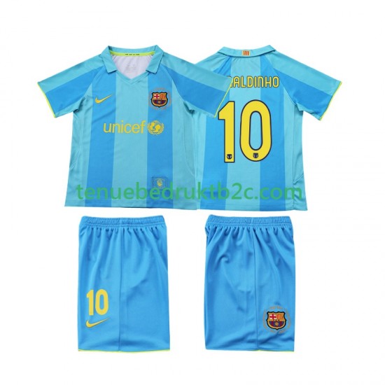 Uitshirt Retro FC Barcelona RONALDINHO 10 2007 Voetbalteneu Kinderen 2008 S-S