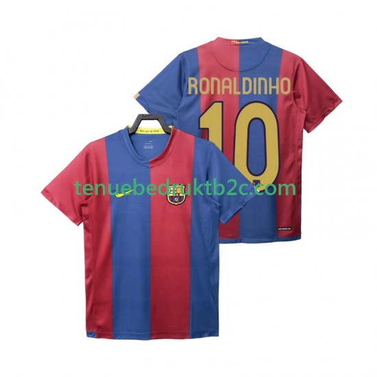 Thuisshirt Retro FC Barcelona RONALDINHO 10 2007 Mannen 2006 S-S