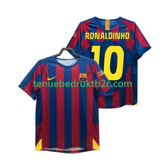 Thuisshirt Retro FC Barcelona RONALDINHO 10 Champions League 2005 Mannen 2006 S-S
