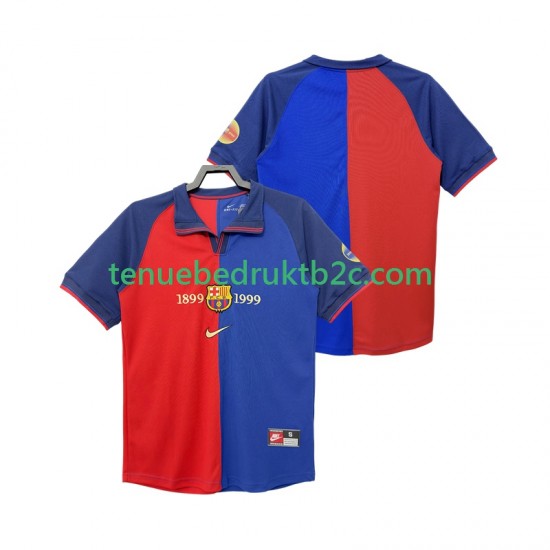 Thuisshirt Retro FC Barcelona 1990 2000 Mannen S-S