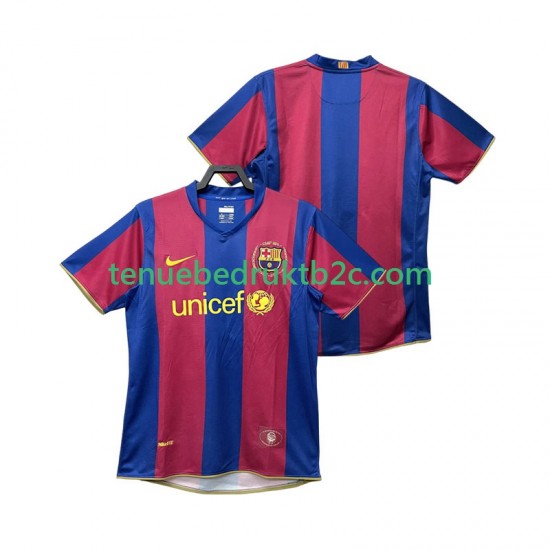 Thuisshirt Retro FC Barcelona 2007 Mannen 2008 S-S