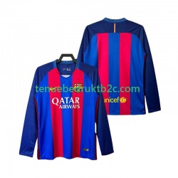 Thuisshirt Retro FC Barcelona 2016 2017 Mannen L-S