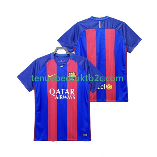 Thuisshirt Retro FC Barcelona 2016 2017 Mannen S-S