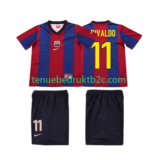 Thuisshirt Retro FC Barcelona Ronaldo 11 Voetbalteneu Kinderen 1998 1999 S-S