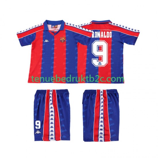 Thuisshirt Retro FC Barcelona Ronaldo 9 1992 1995 Voetbalteneu Kinderen S-S