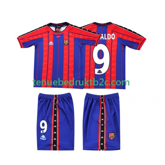 Thuisshirt Retro FC Barcelona Ronaldo 9 1997 Voetbalteneu Kinderen 1998 S-S