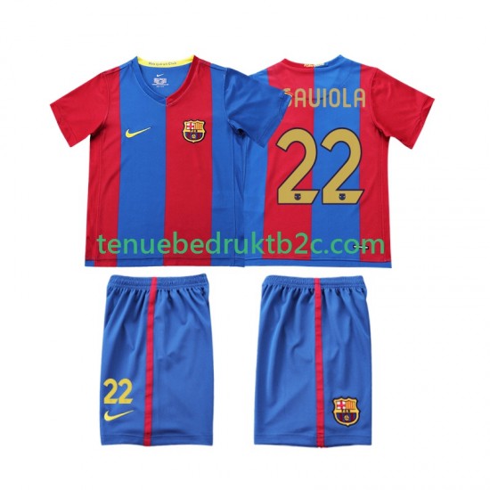 Thuisshirt Retro FC Barcelona SAUIOLA 22 2007 Voetbalteneu Kinderen 2006 S-S