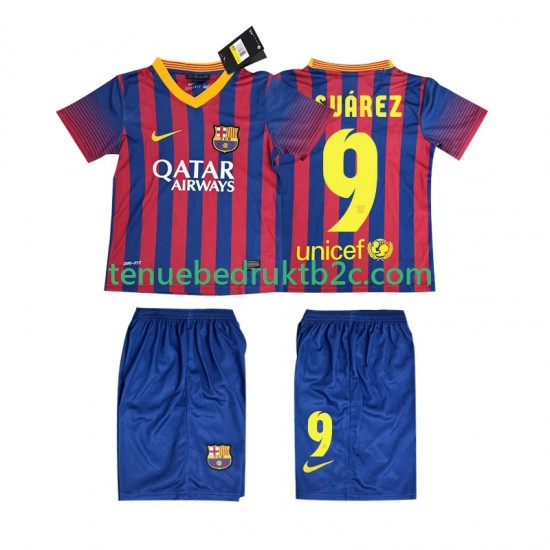 Thuisshirt Retro FC Barcelona SUARZE 9 2013 2014 Voetbalteneu Kinderen S-S