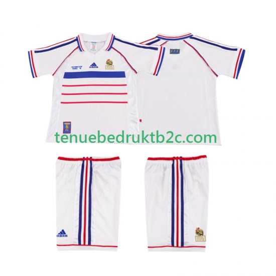Uitshirt Retro Frankrijk Voetbalteneu Kinderen 1998 S-S