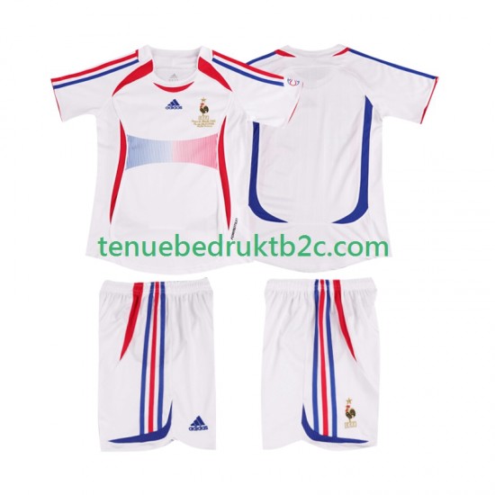 Uitshirt Retro Frankrijk Voetbalteneu Kinderen 2006 S-S