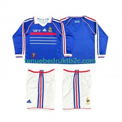 Thuisshirt Retro Frankrijk Voetbalteneu Kinderen 1998 L-S