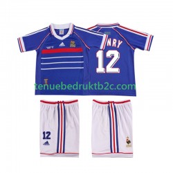 Thuisshirt Retro Frankrijk Henry 12 Voetbalteneu Kinderen 1998 S-S