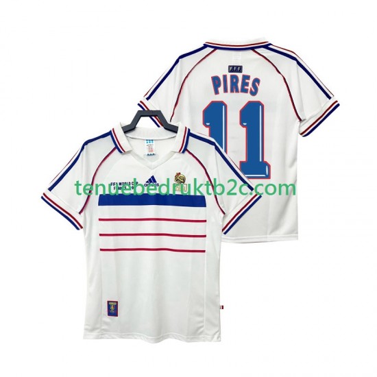 Uitshirt Retro Frankrijk PIRES 11 Mannen 1998 S-S