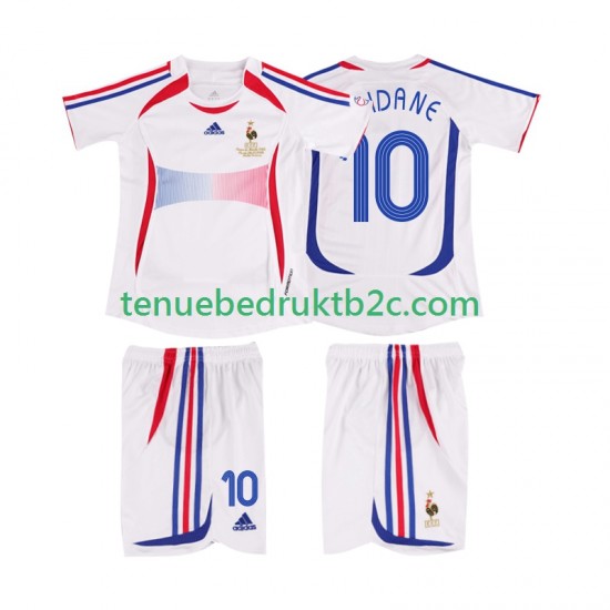 Uitshirt Retro Frankrijk ZIDANE 10 Voetbalteneu Kinderen 2006 S-S