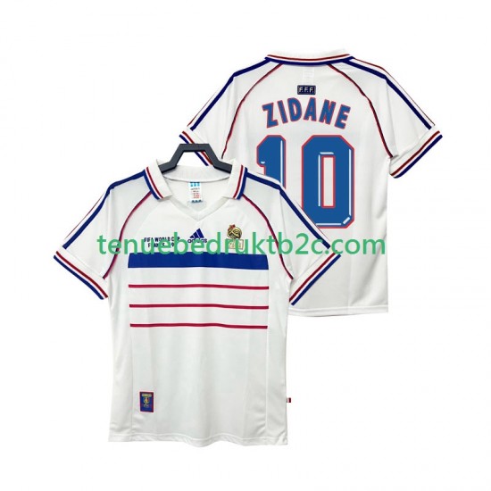 Uitshirt Retro Frankrijk ZIDANE 10 Mannen 1998 S-S