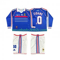 Thuisshirt Retro Frankrijk ZINANE 10 Voetbalteneu Kinderen 1998 L-S