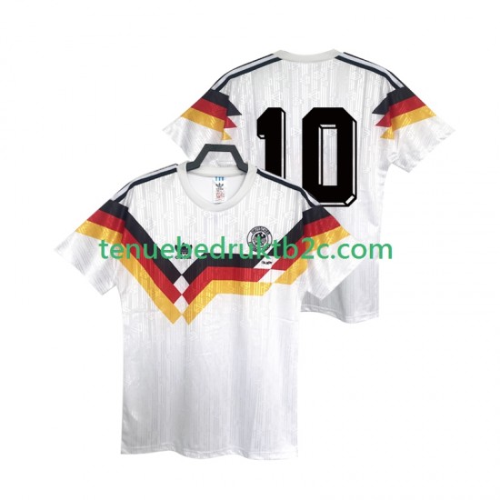 Thuisshirt Retro Duitsland 10 1990 Mannen S-S