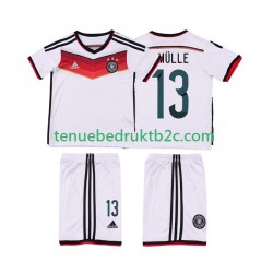 Thuisshirt Retro Duitsland MULLER 13 2014 Voetbalteneu Kinderen S-S