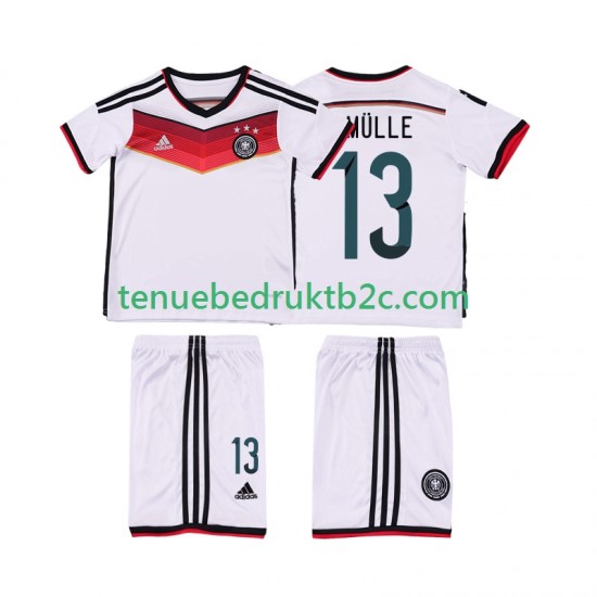 Thuisshirt Retro Duitsland MULLER 13 2014 Voetbalteneu Kinderen S-S