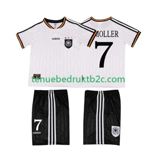 Thuisshirt Retro Duitsland Moller 7 1996 Voetbalteneu Kinderen S-S