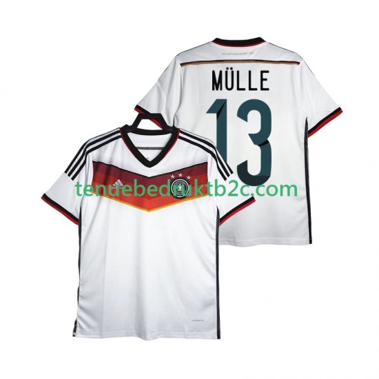 Thuisshirt Retro Duitsland MULLER 13 2014 Mannen S-S